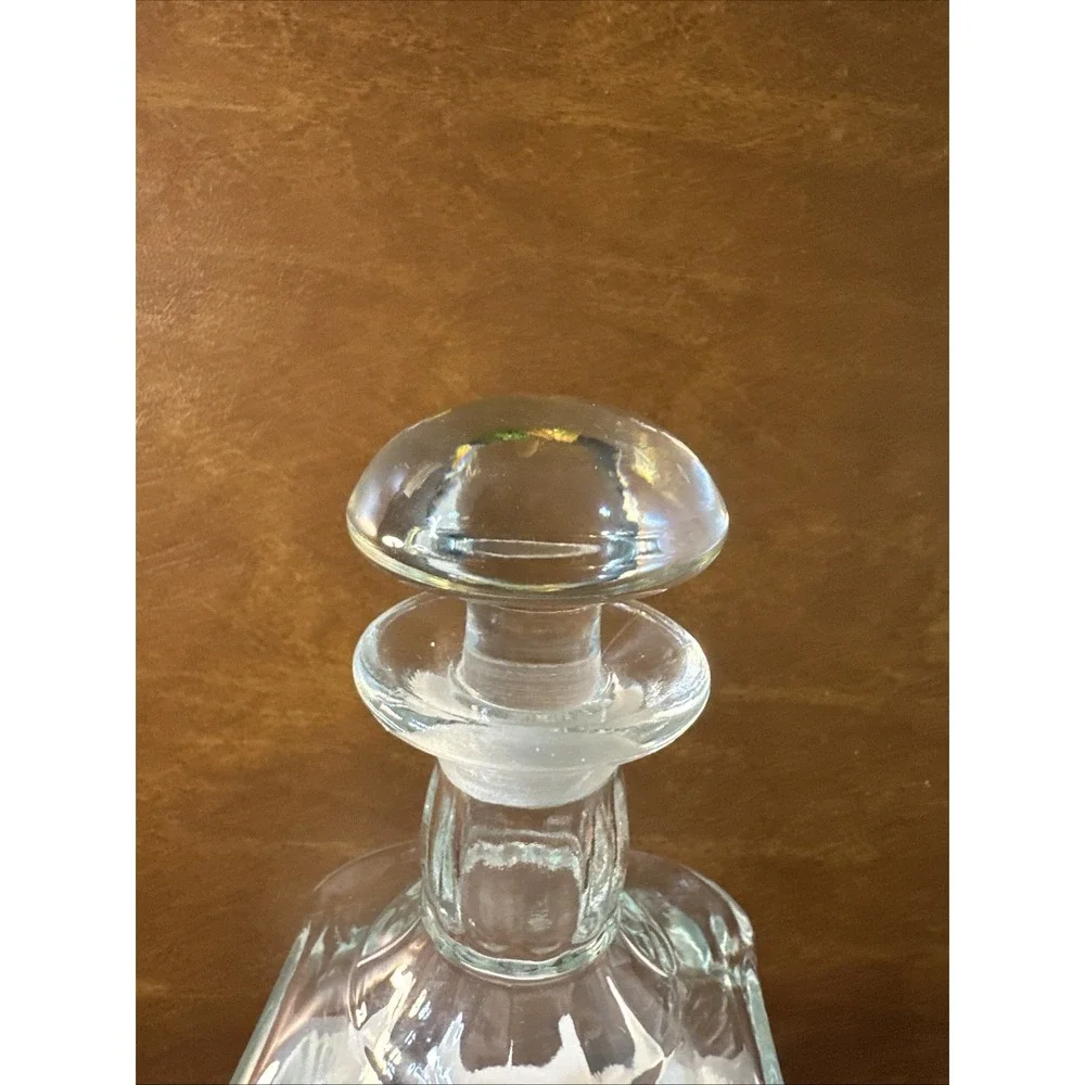 Jack Daniel's 125th Anniversary Clear Glass Decanter Bottle w/ Stopper